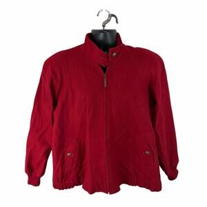 Vintage Pendleton Virgin Wool Bomber Jacket Red Size XL Full Zip Western Casual